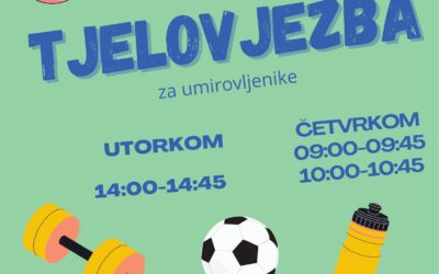 Tjelovježba za umirovljenike u 2025. godini – utorkom i četvrtkom!
